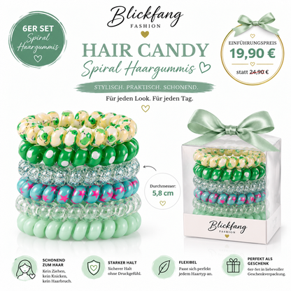 Hair - Ocean Breeze Collection – Premium Spiral-Haargummis im exklusiven 6er-Geschenkset
