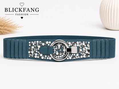 Stretchgürtel „Glam Sparkle“ – Eleganz mit funkelnden Strass-Details