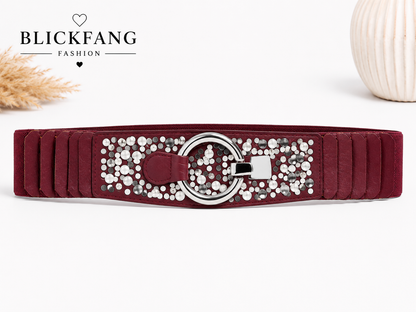 Stretchgürtel „Glam Sparkle“ – Eleganz mit funkelnden Strass-Details