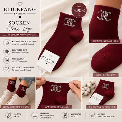 Strass-Socken „Luxury Sparkle“ – Eleganz für jeden Schritt