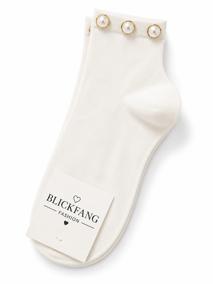 Perlen-Socken „Pearl Elegance“ – Zeitlose Eleganz für stilvolle Looks
