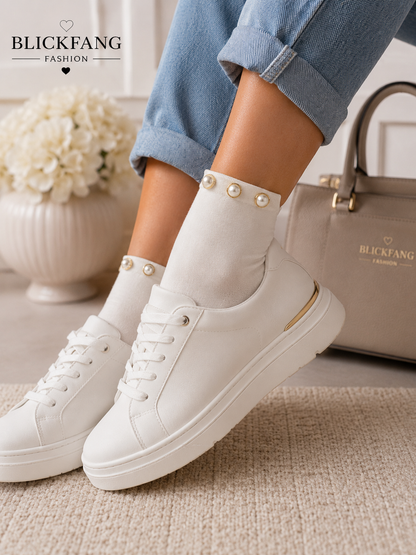 Perlen-Socken „Pearl Elegance“ – Zeitlose Eleganz für stilvolle Looks