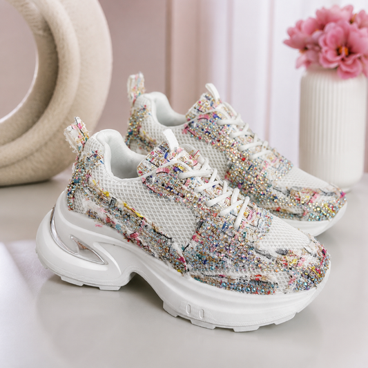 Glitzer Chunky Sneaker – Funkelnder Komfort für jeden Tag