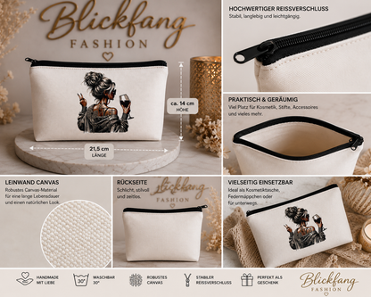 Handmade Canvas-Täschchen “Just Breathe” – vielseitig, stilvoll & mit Liebe gefertigt
