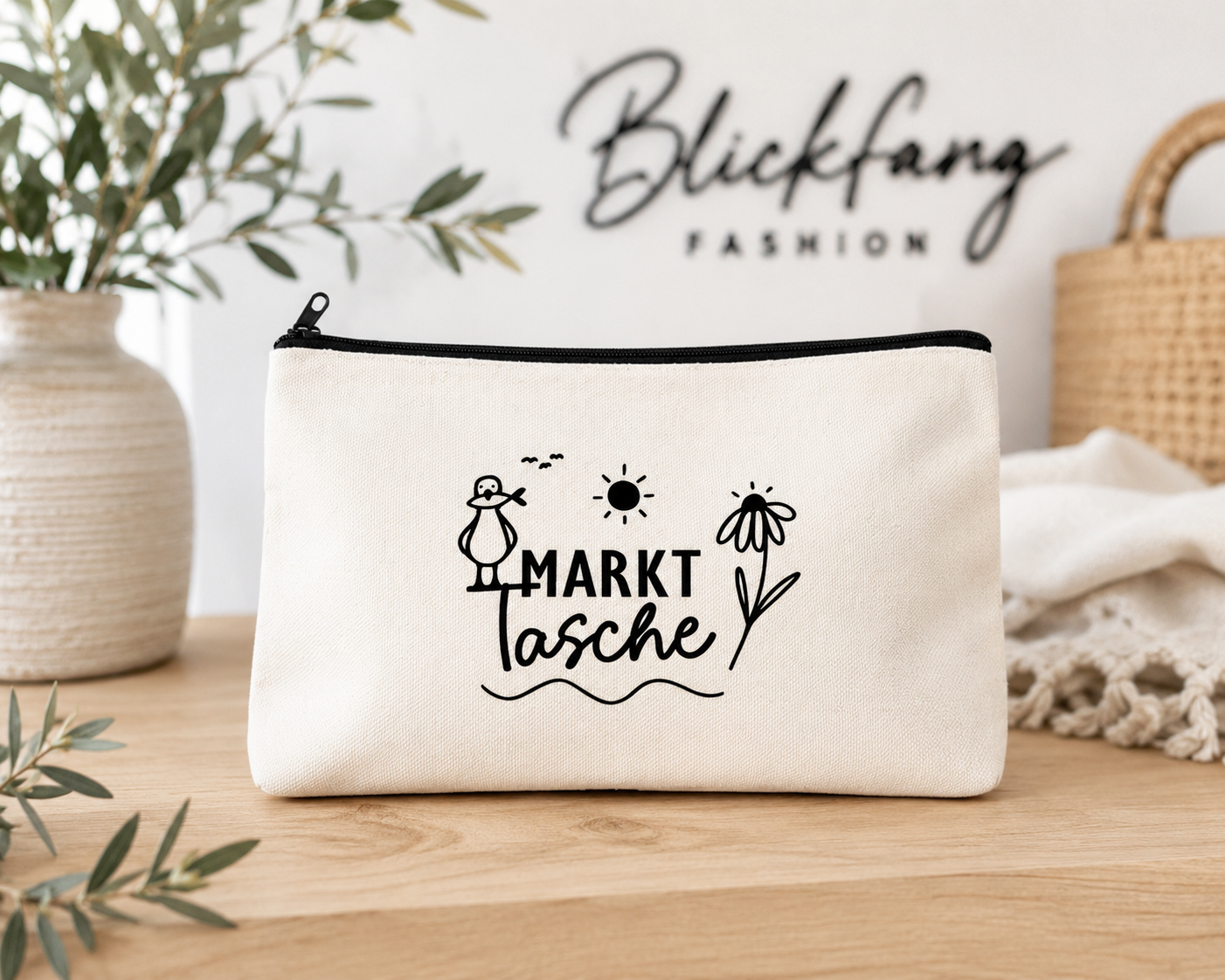 Handmade Markttasche aus Canvas – Praktische Kosmetiktasche & Alltagsbegleiter | Einführungspreis 12,90 €