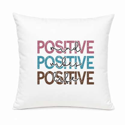 Kissenhülle „Positive Mind • Positive Vibes • Positive Life“ – 45 × 45 cm | Modernes Wohnaccessoire