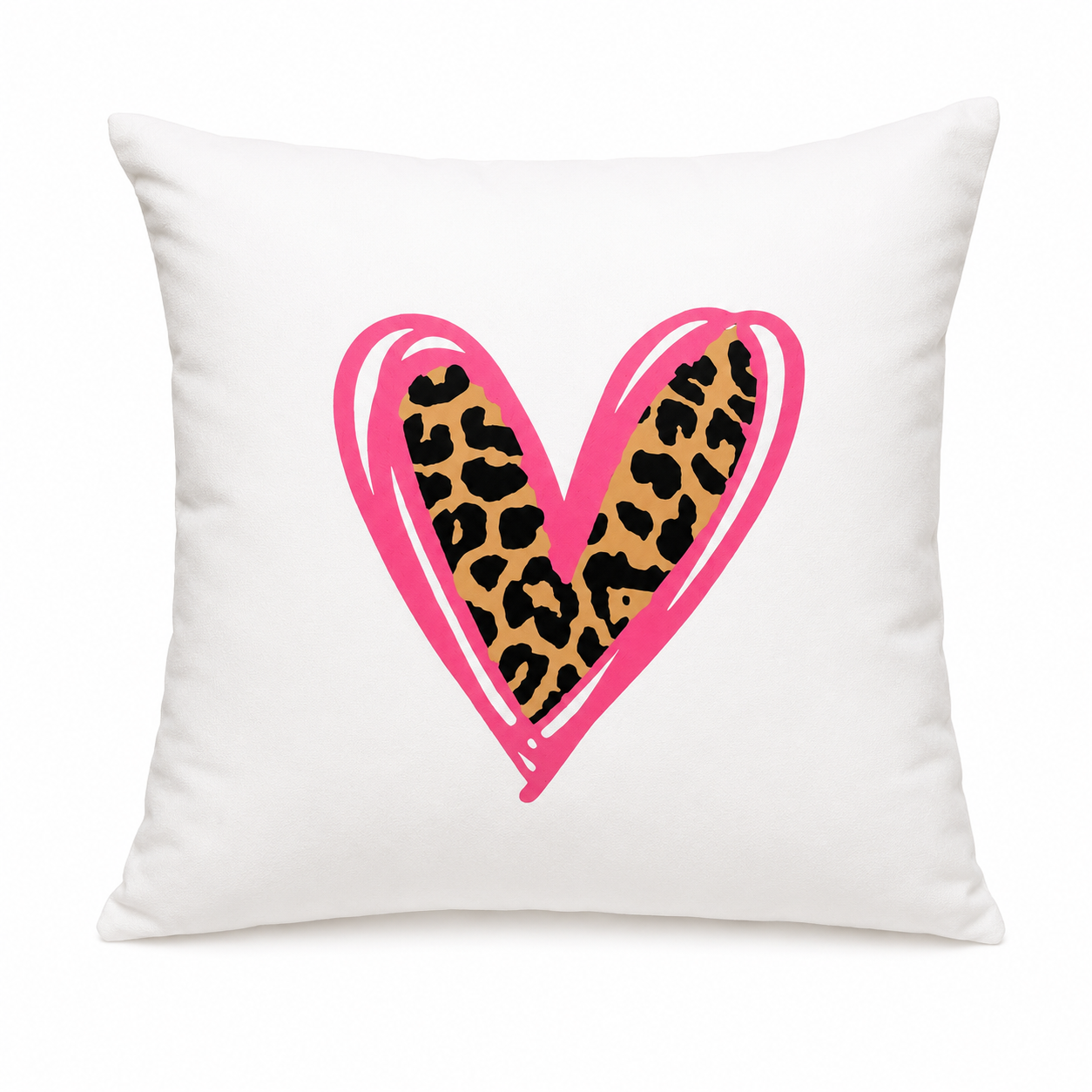 Handmade Kissenhülle Herz Leo – Stylischer Blickfang für dein Zuhause | 45 × 45 cm