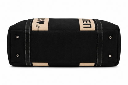 Statement Shopper “Lieblingsmensch” – Stilvolle Damen-Handtasche in Schwarz | Trendtasche für Alltag & Shopping | 39,90