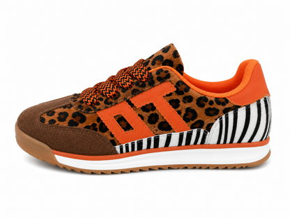 Leo-Zebra Sneaker – Trend-Highlight in Orange 🧡