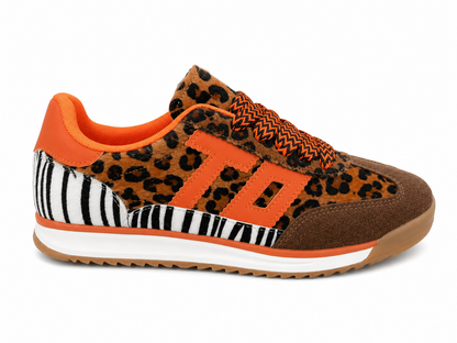 Leo-Zebra Sneaker – Trend-Highlight in Orange 🧡