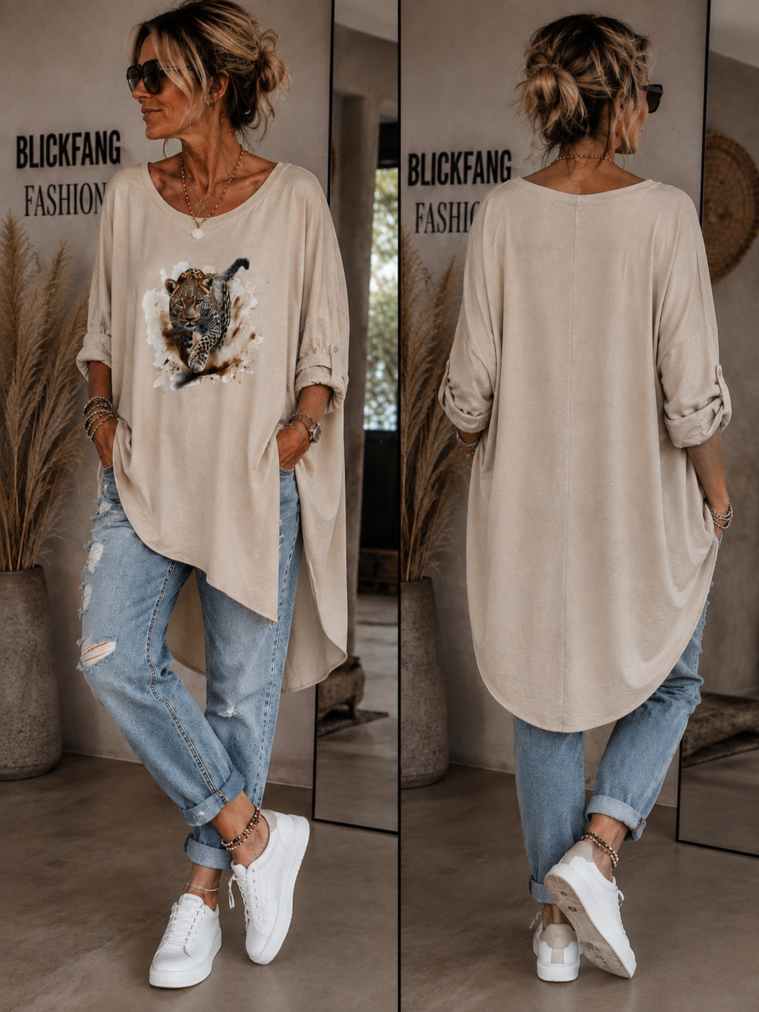 Leichtes Übergangsshirt mit Leopard – Dein neuer Blickfang! 🐆✨