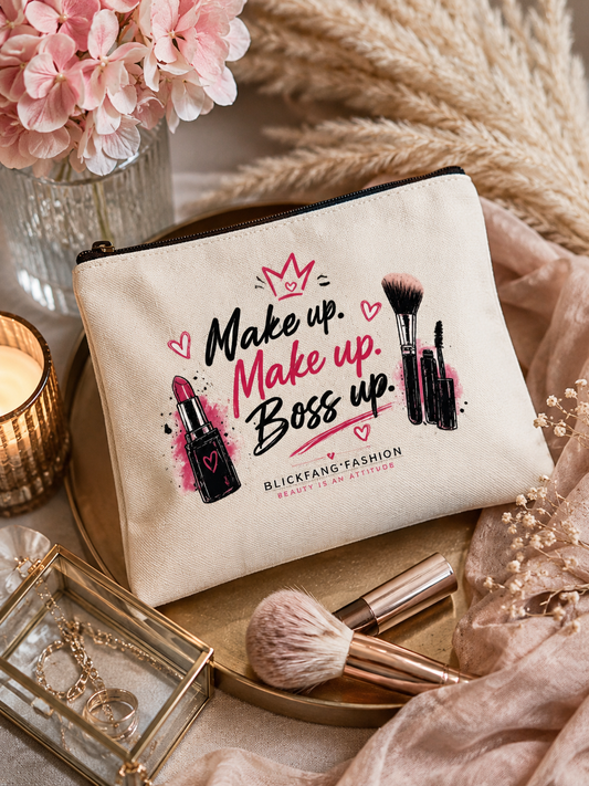 Kosmetiktasche “Make up. Boss up.” – Stylisch, praktisch & ein echter Blickfang