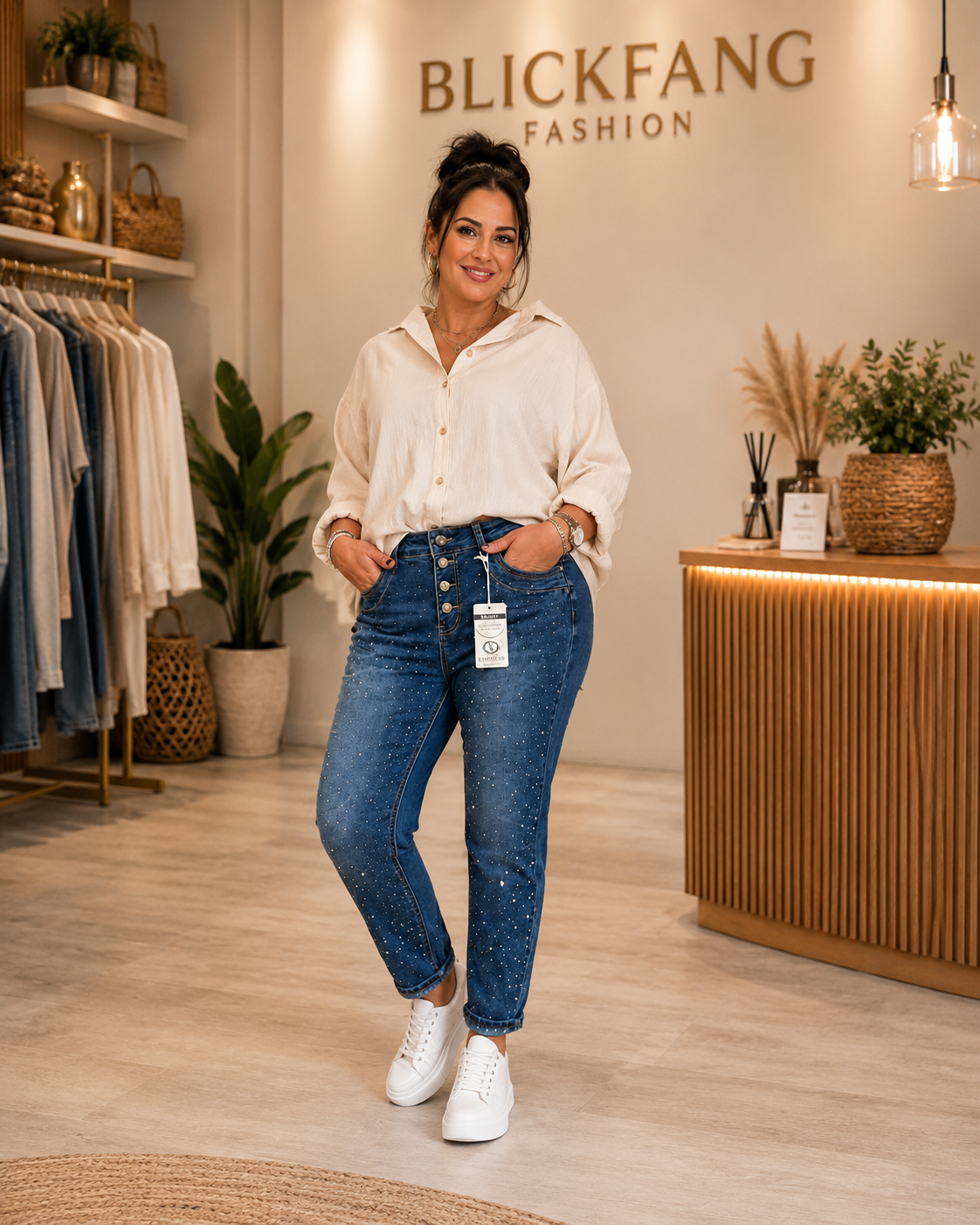 Karostar Premium Stretch Jeans – Strass Glamour | Gr. 38–48