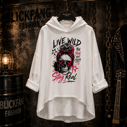 LIVE WILD – STAY REAL | Rockiger Handmade Hoodie