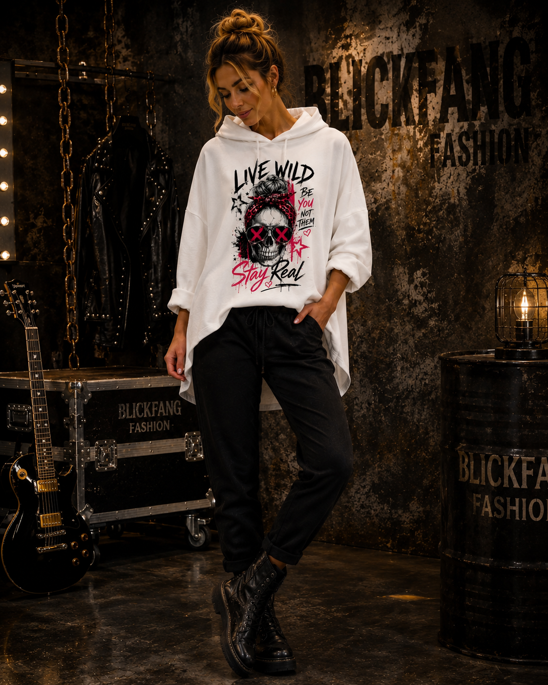 LIVE WILD – STAY REAL | Rockiger Handmade Hoodie