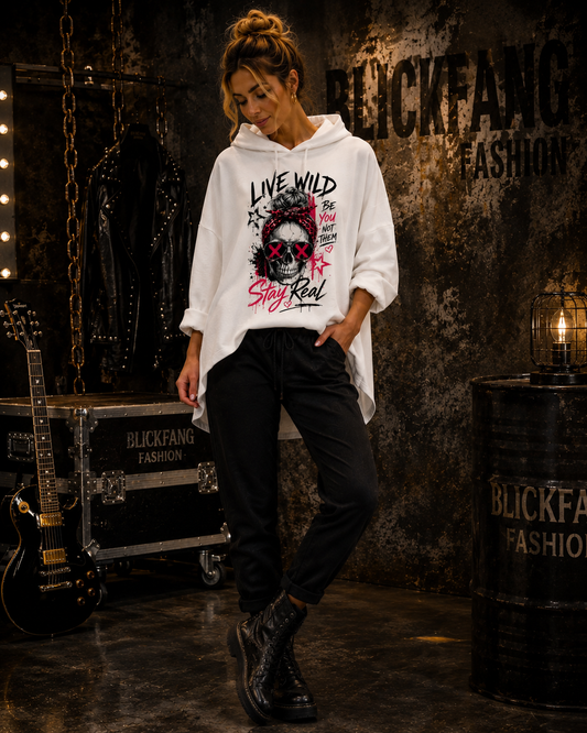 LIVE WILD – STAY REAL | Rockiger Handmade Hoodie