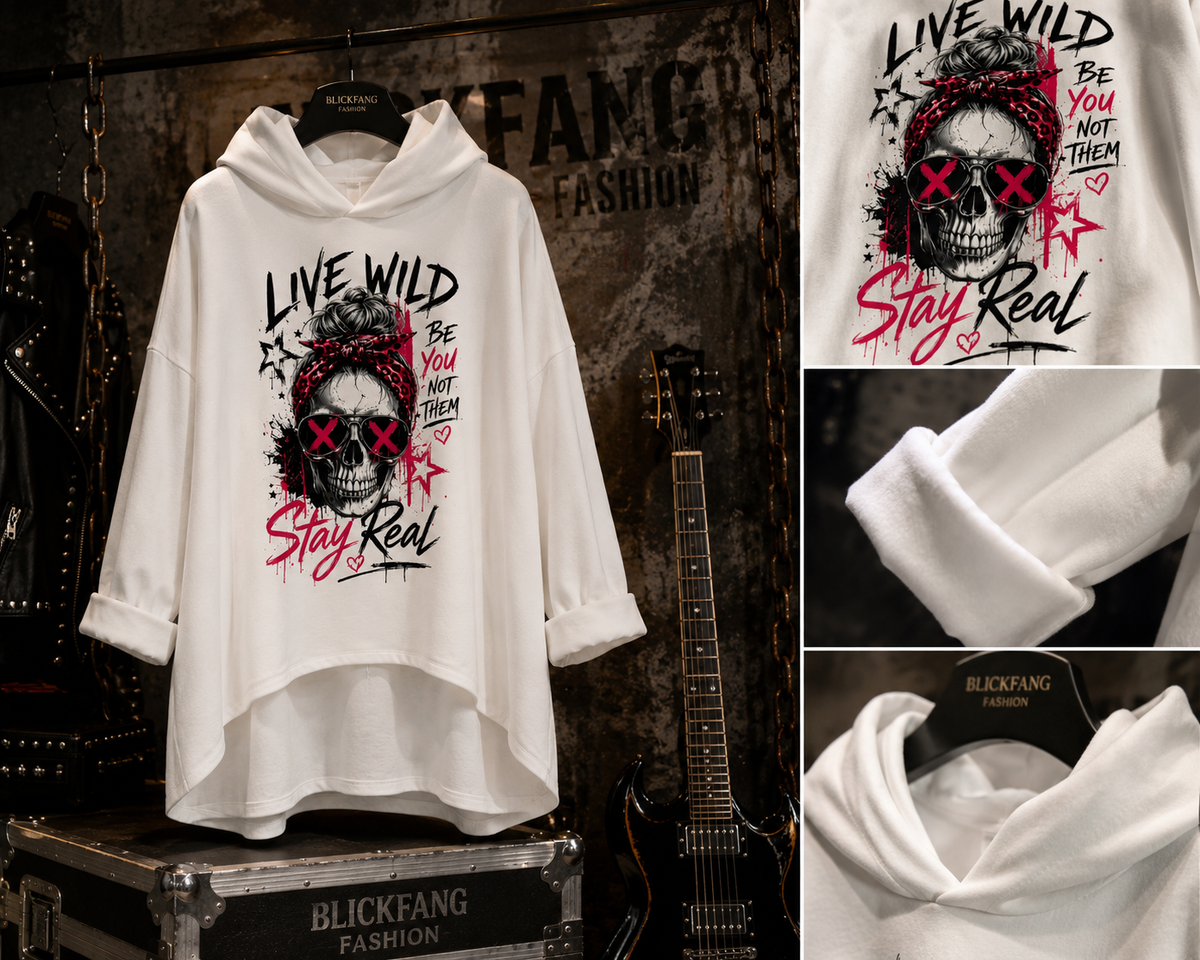 LIVE WILD – STAY REAL | Rockiger Handmade Hoodie
