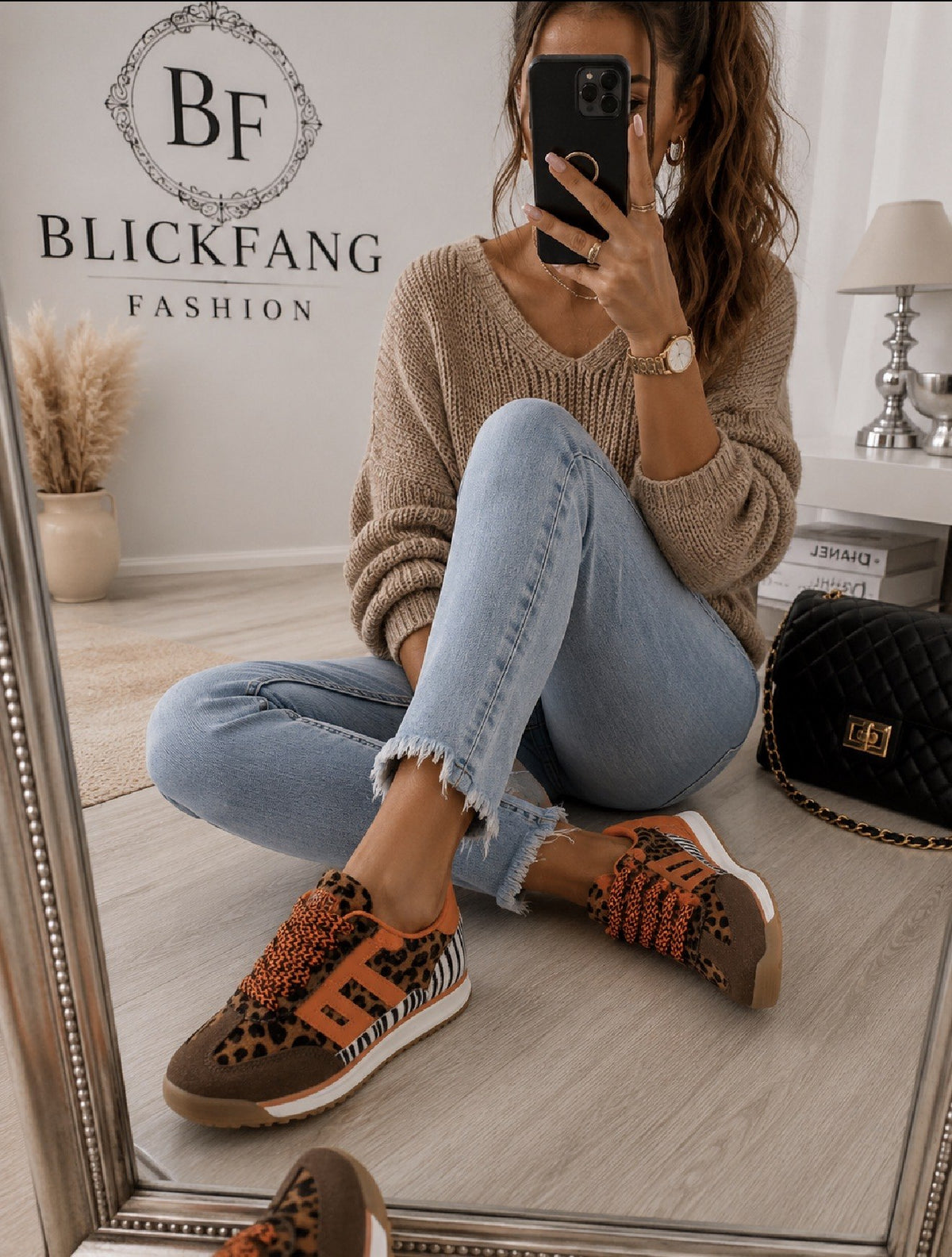 Leo-Zebra Sneaker – Trend-Highlight in Orange
