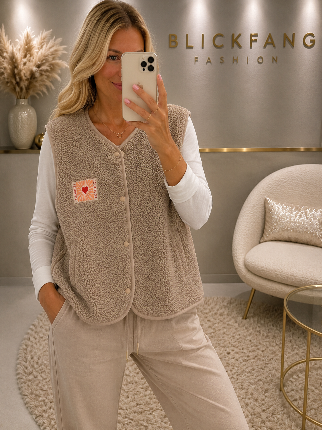 🖤 Teddy-Weste „Le Soleil“ – Cozy Must-have