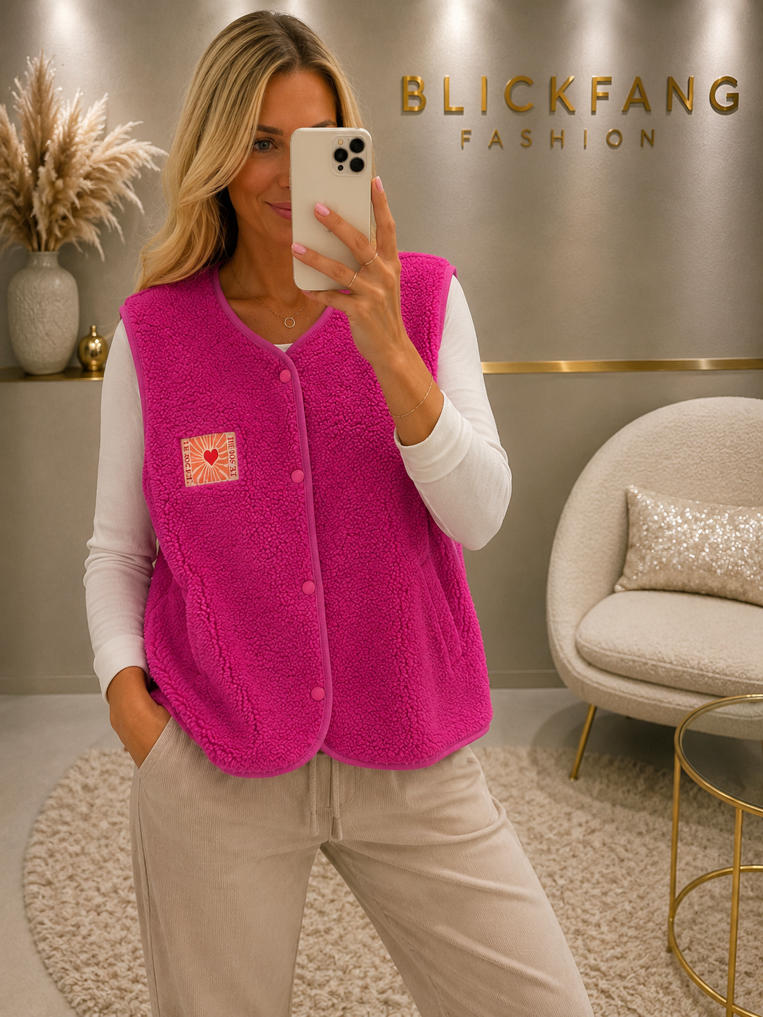 🖤 Teddy-Weste „Le Soleil“ – Cozy Must-have