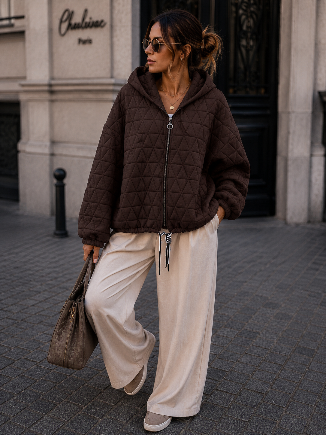 URBAN QUILTED LOVE ✨ Oversize Steppjacke mit Kapuze