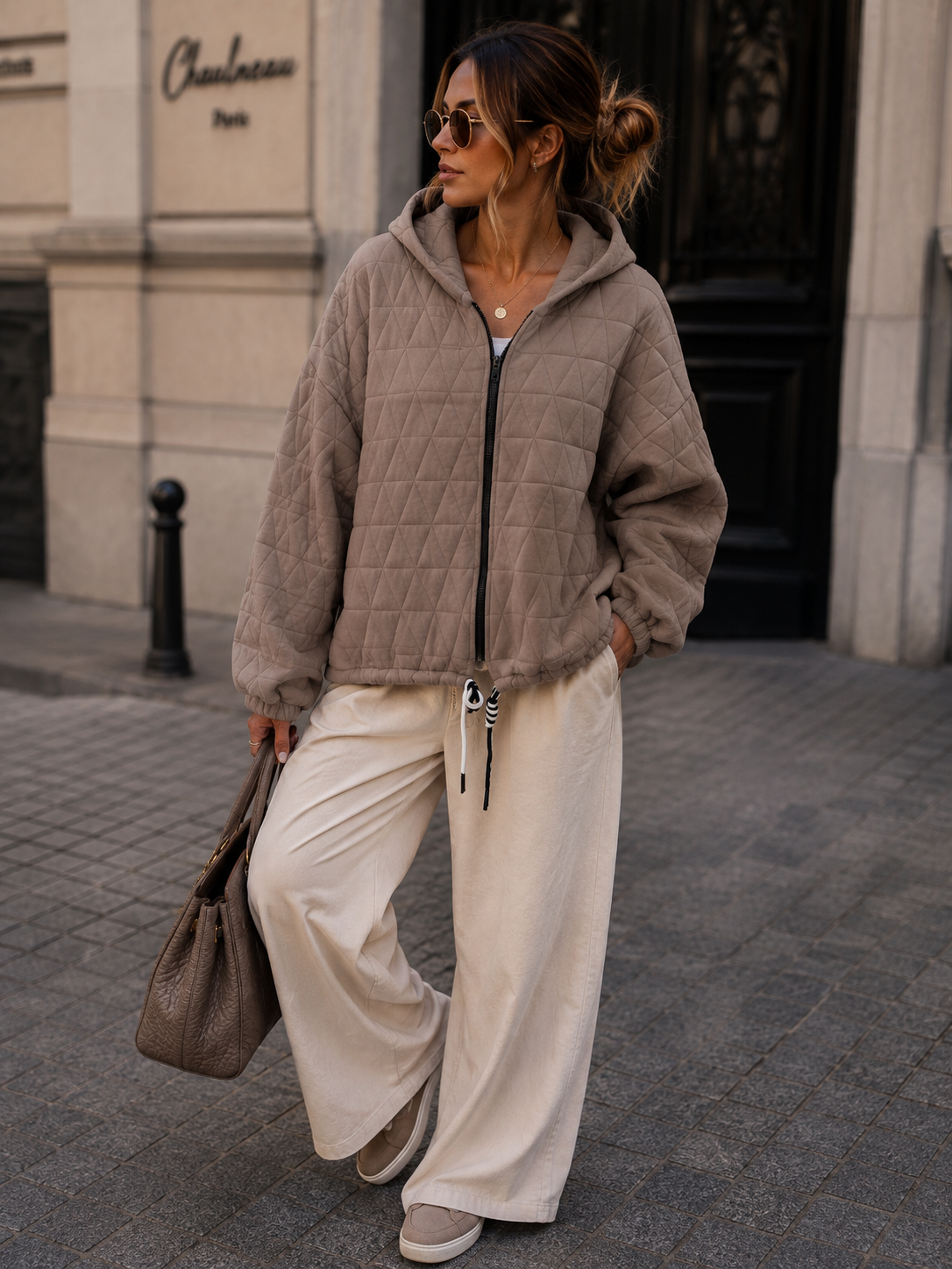 URBAN QUILTED LOVE ✨ Oversize Steppjacke mit Kapuze