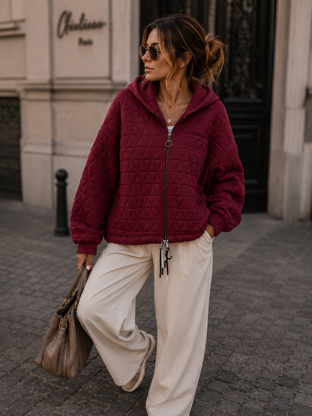 URBAN QUILTED LOVE ✨ Oversize Steppjacke mit Kapuze