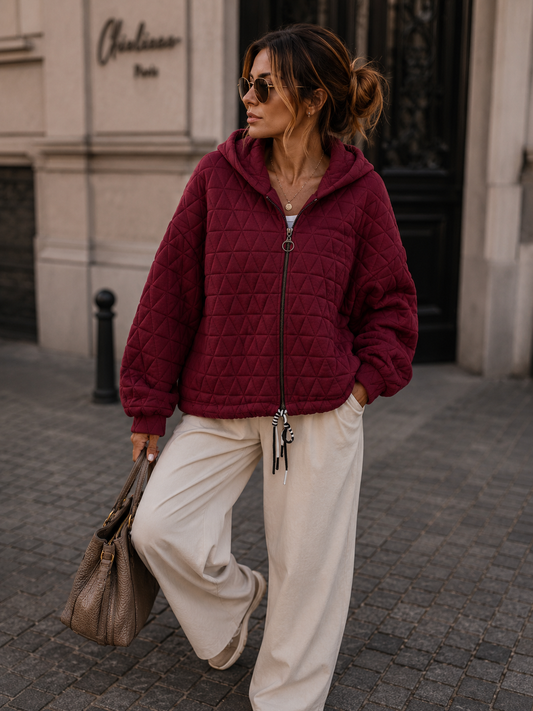 URBAN QUILTED LOVE ✨ Oversize Steppjacke mit Kapuze