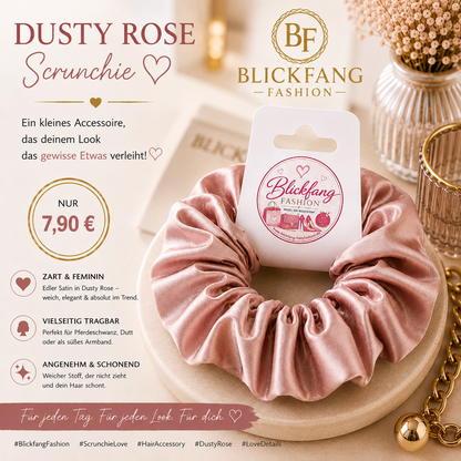 DUSTY ROSE LOVE – Edler Satin Scrunchie für deinen perfekten Look 8006