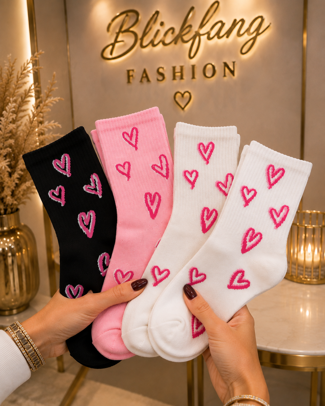 HEART SOCKS – Leichte Tennissocken mit Herzchen 💗