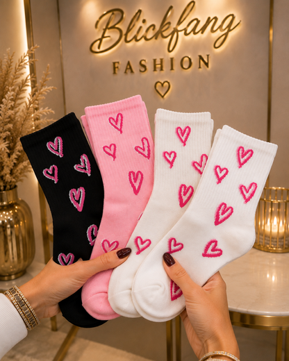 HEART SOCKS – Leichte Tennissocken mit Herzchen 💗