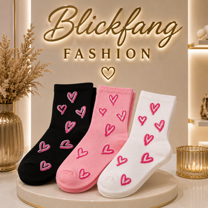 HEART SOCKS – Leichte Tennissocken mit Herzchen 💗