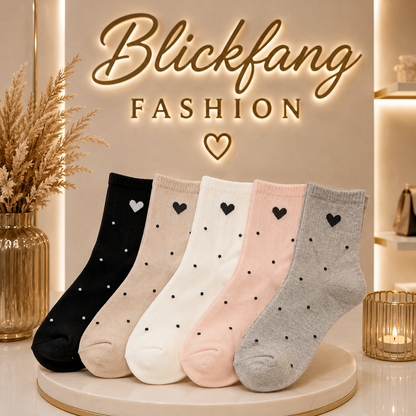 HEART & DOTS – Leichte Söckchen mit Herzchen-Detail 🤍