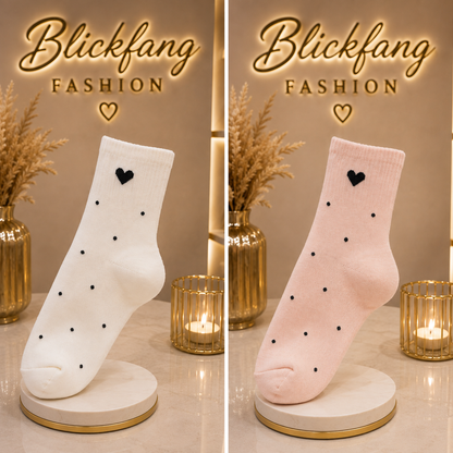HEART & DOTS – Leichte Söckchen mit Herzchen-Detail 🤍