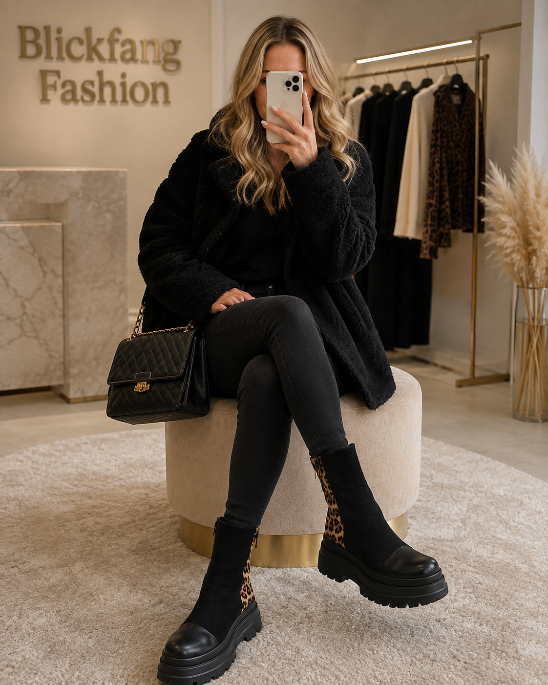 🐆 Chunky Leo Boots – Trendiger Statement Boot 🖤