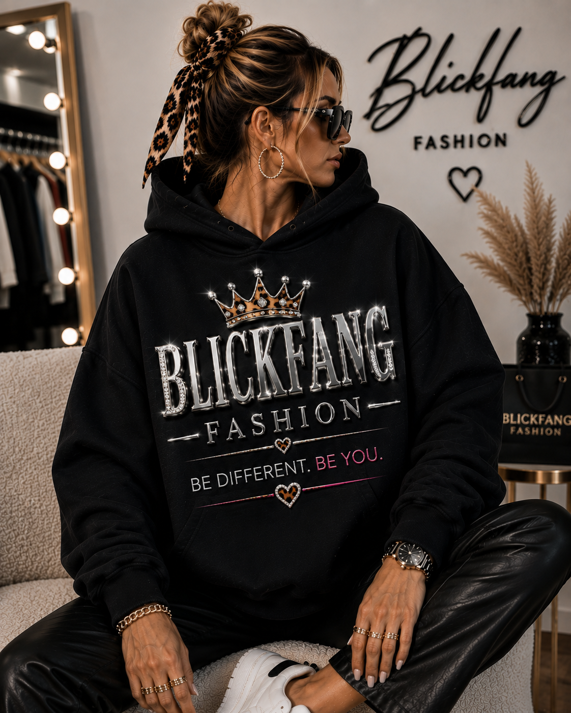 BLICKFANG FASHION Statement Hoodie – Be Different. Be You. 🖤✨