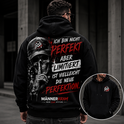 MÄNNERKRAM Hoodie „Nicht perfekt – aber limitiert“ | S–5XL