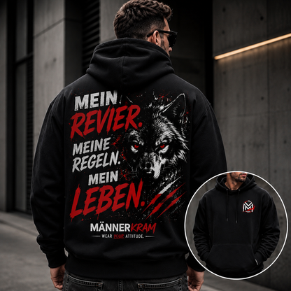 MÄNNERKRAM Hoodie „Mein Revier. Meine Regeln.“ | S–5XL
