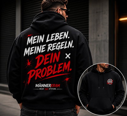 MÄNNERKRAM Hoodie „Mein Leben. Meine Regeln.“ | S–5XL