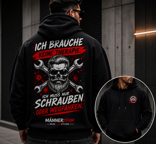 MÄNNERKRAM Hoodie „Ich muss nur schrauben“ | S–5XL