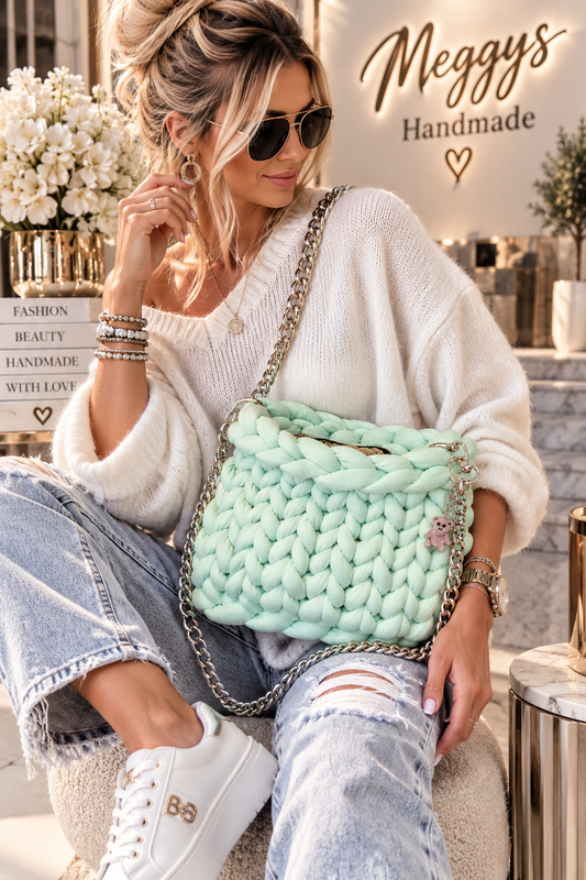 Handmade Luxury Bag Mint – außergewöhnlich schön ✨