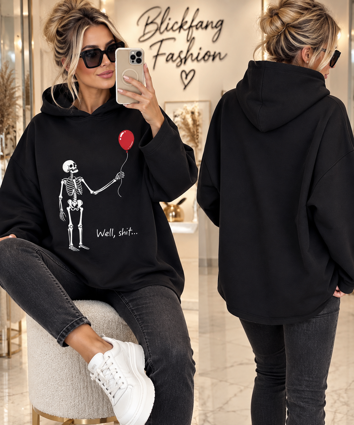 „Well, Shit…“ Oversize Hoodie – Statement trifft Streetstyle
