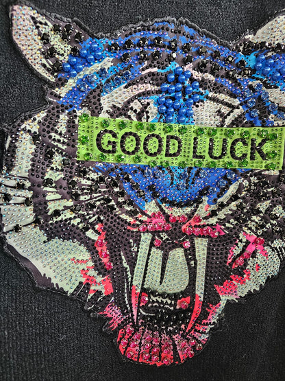 GOOD LUCK Statement Strickjacke – Tiger Glam Edition 🐯✨