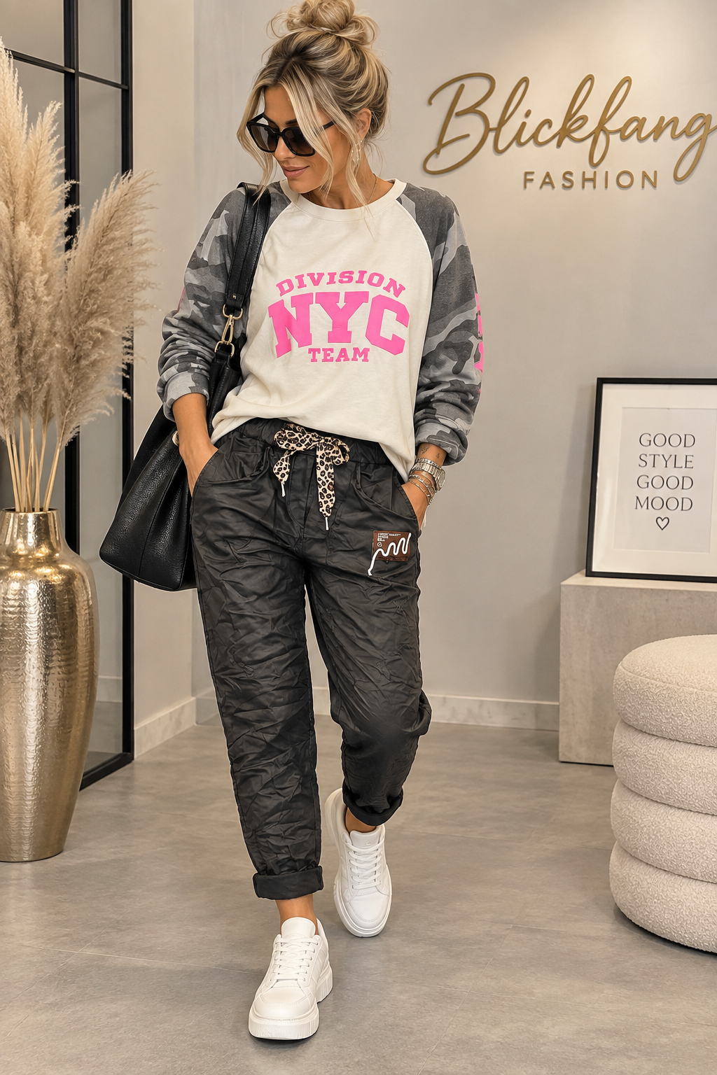 NYC Camo Sweatshirt – Pink Statement