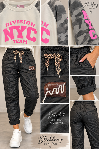 Crinkle Jogpants – Leo Detail