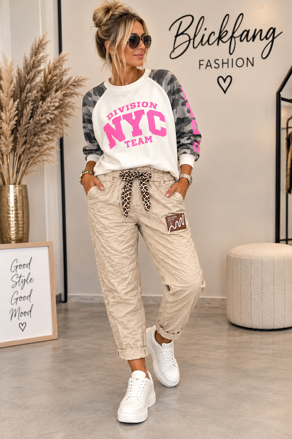 Crinkle Jogpants – Leo Detail