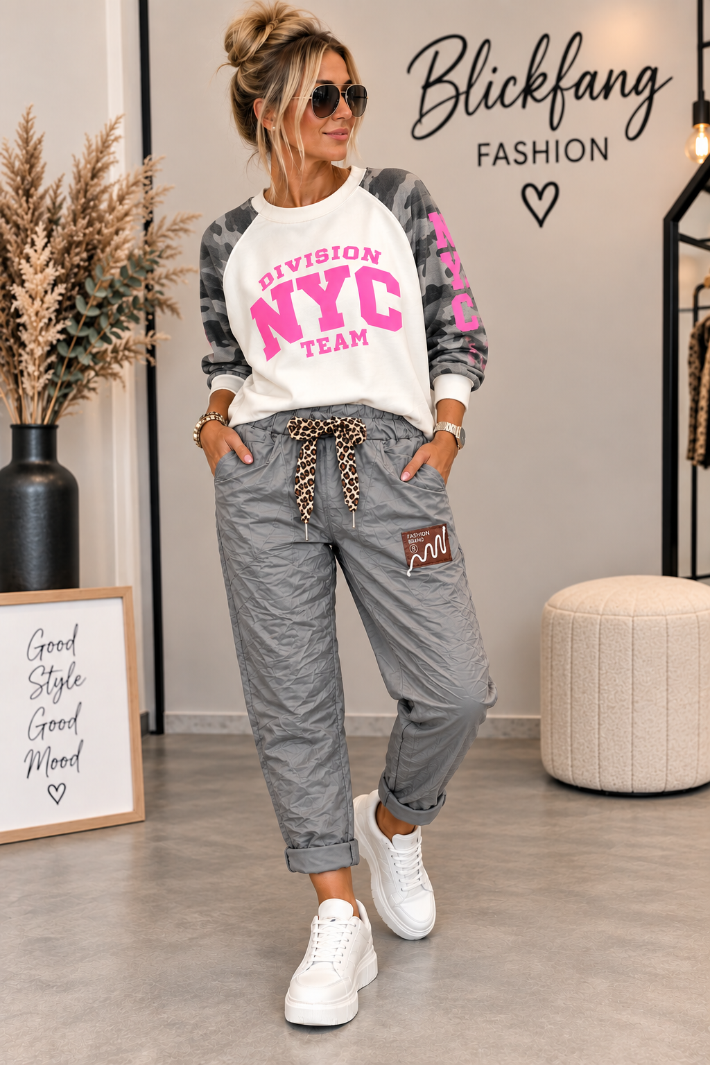 Crinkle Jogpants – Leo Detail