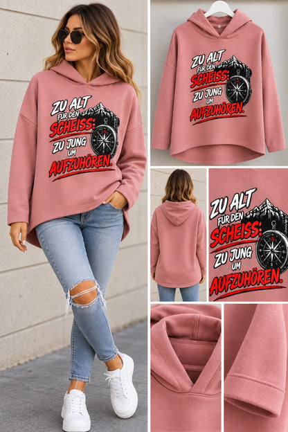 Statement Hoodie „Zu alt für den Scheiß“ – Oversize Style