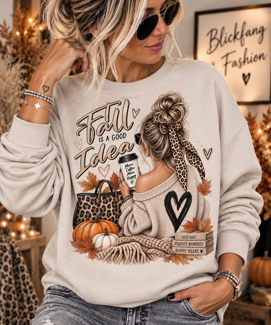 Fall is a Good Idea“ Sweater – Leo & Coffee Edition 🤎