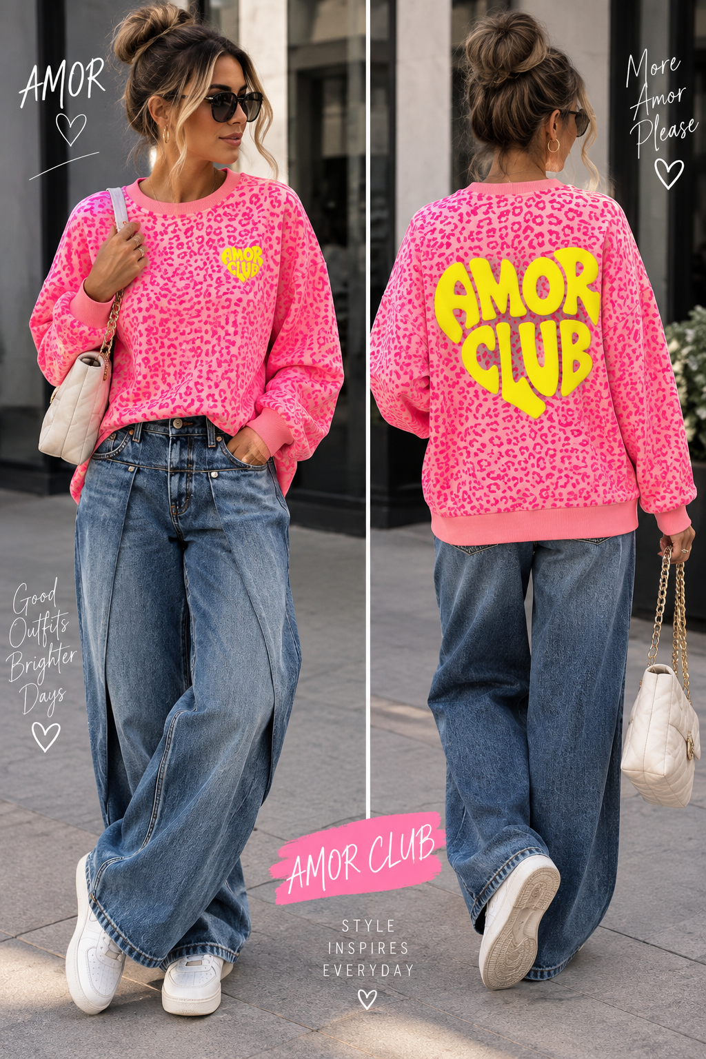 AMOR CLUB Leo Sweater – Statement Style in 3 Farben